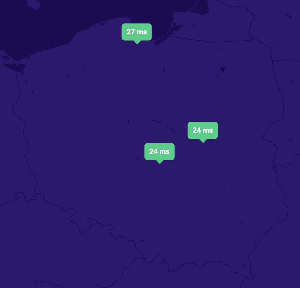 Czas odpowiedzi serwerów DNS Hostinger w Polsce